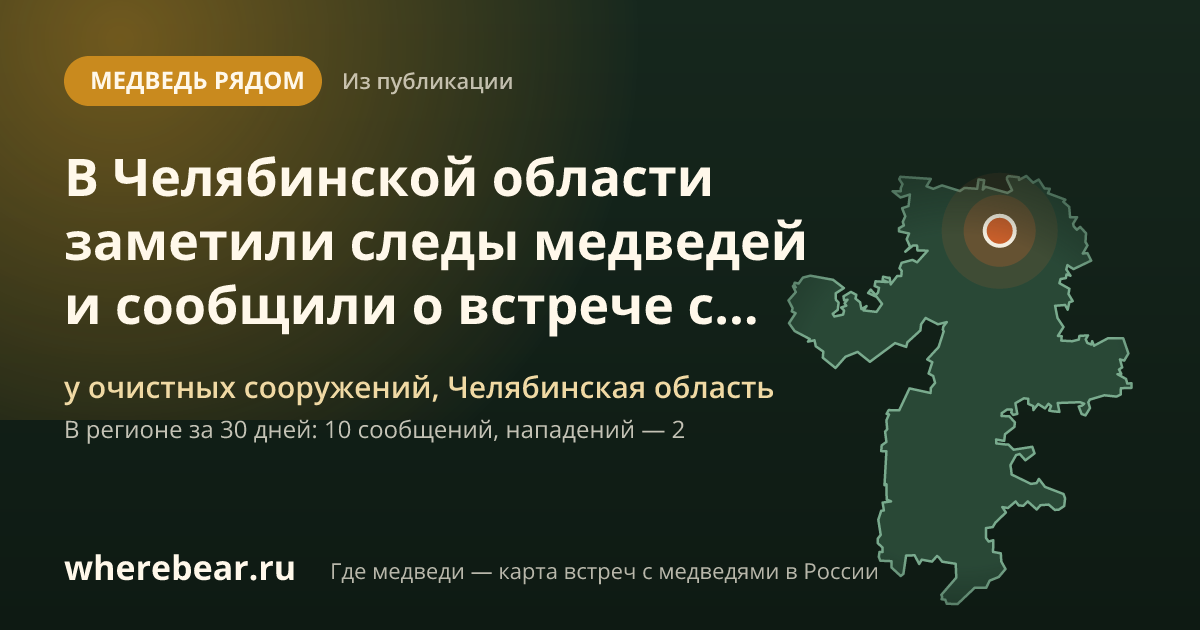 Место на карте: у очистных сооружений, Челябинская область
