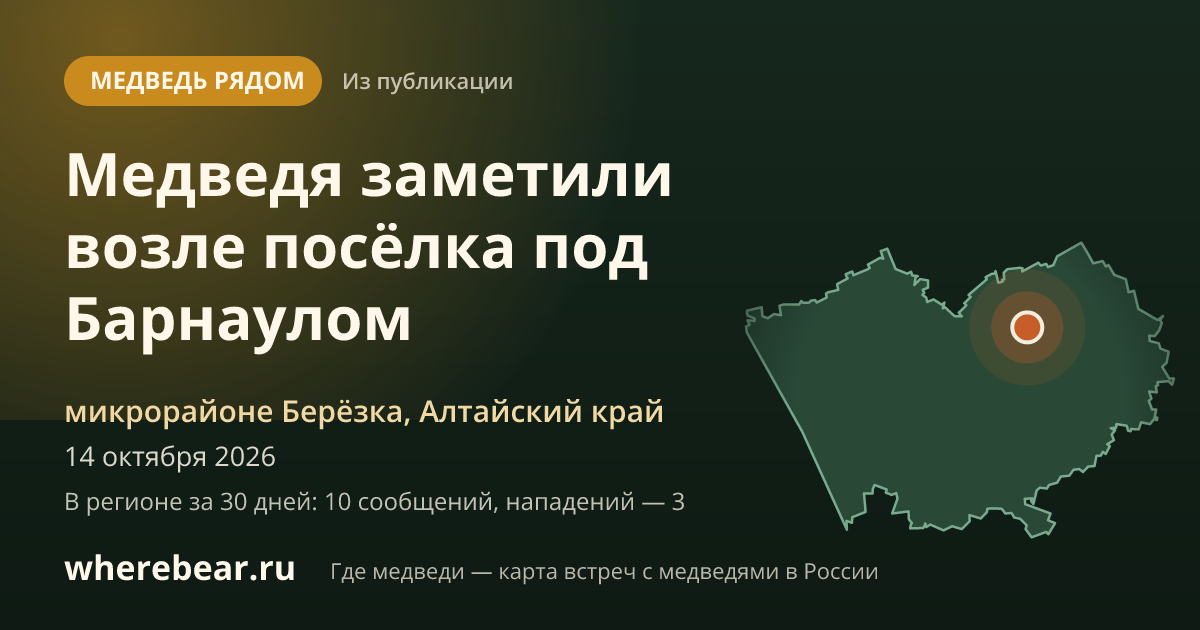 Место на карте: микрорайоне Берёзка, Алтайский край
