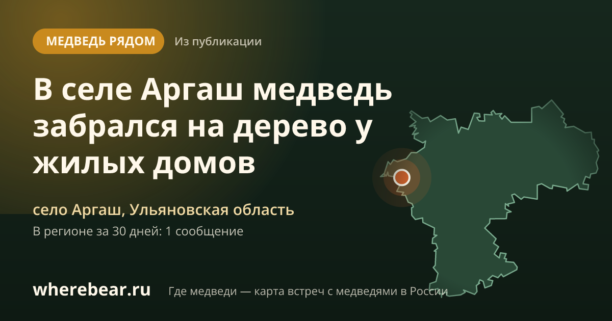 Место на карте: селе Аргаш, Ульяновская область