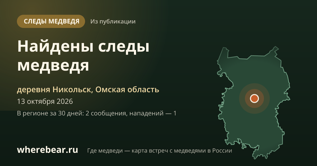 Место на карте: деревня Никольск, Омская область