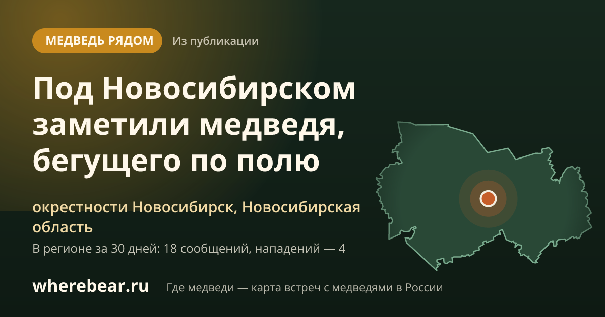 Место на карте: окрестности Новосибирск, Новосибирская область