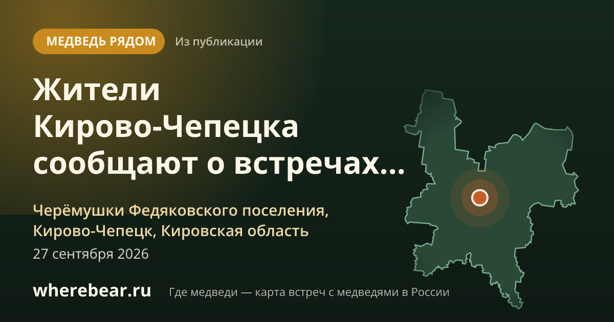 Место на карте: Черёмушки Федяковского поселения, Кирово-Чепецк, Кировская область