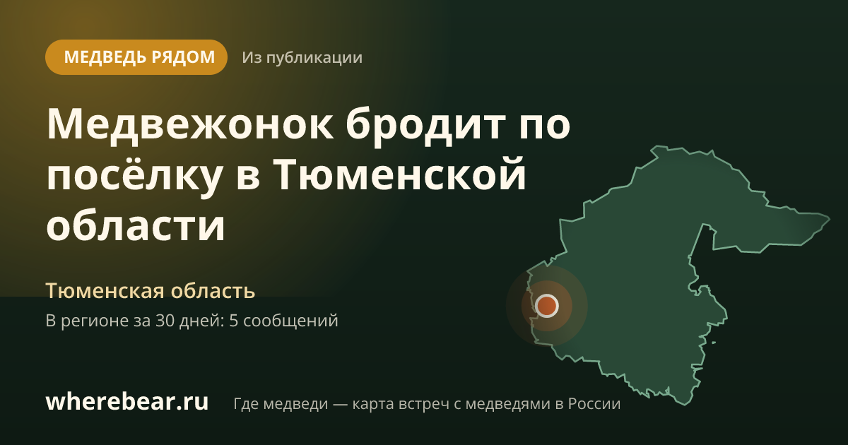 Место на карте: Тюменская область
