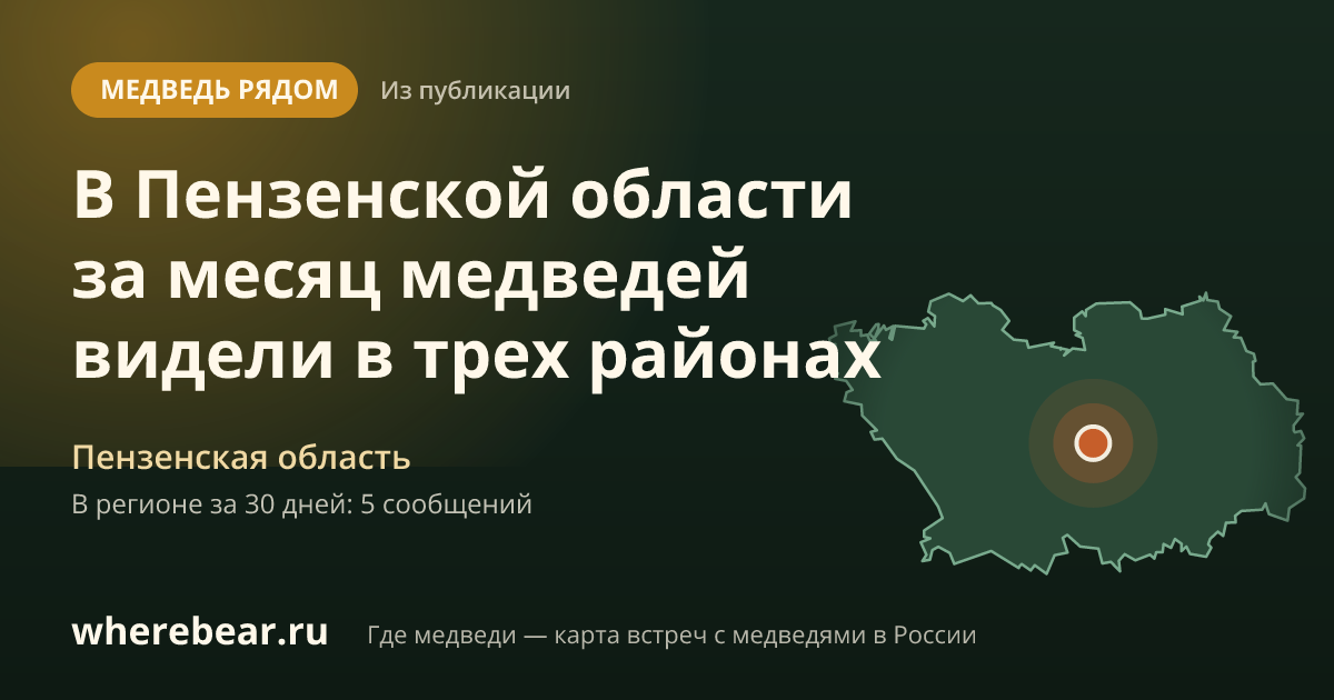 Место на карте: Пензенская область