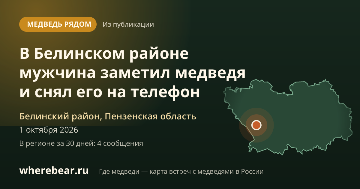 Место на карте: Белинский район, Пензенская область
