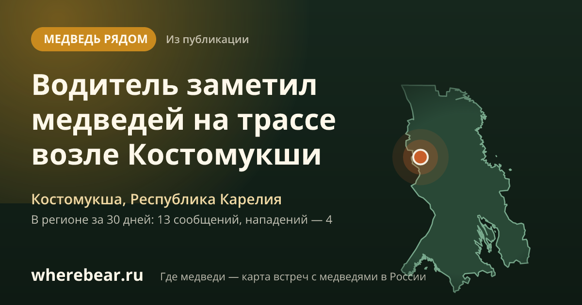 Место на карте: Костомукша, Республика Карелия