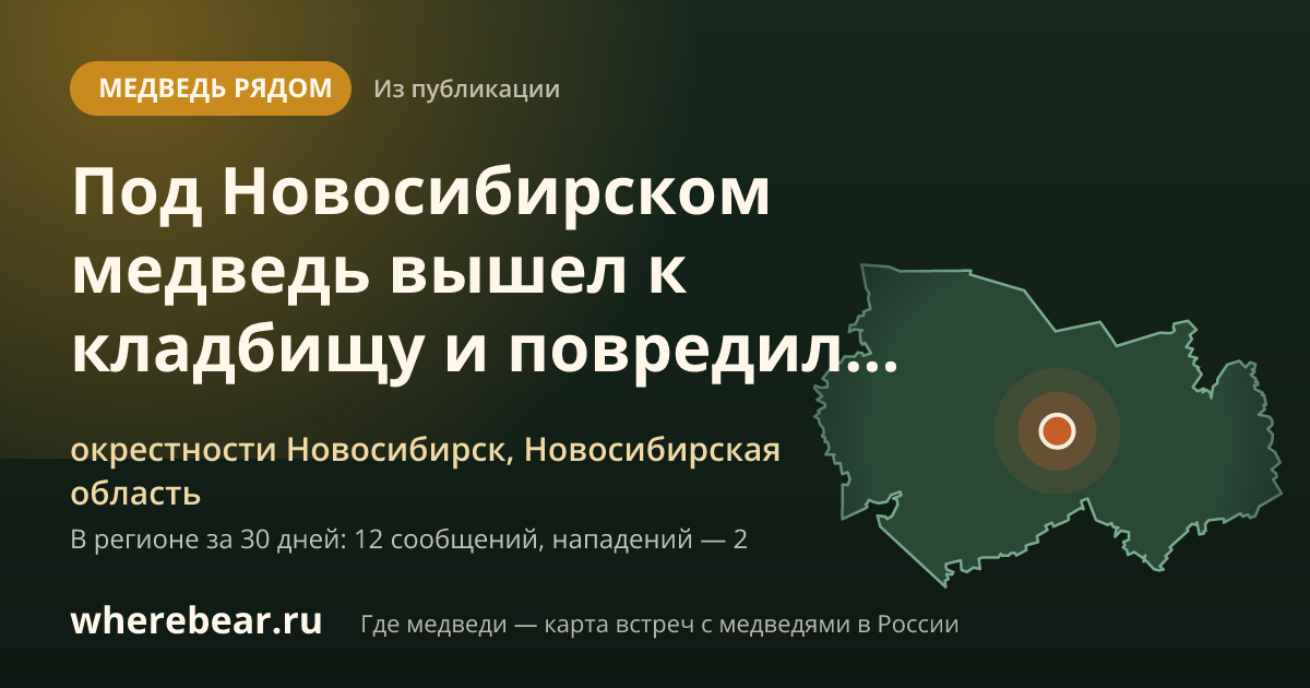 Место на карте: окрестности Новосибирск, Новосибирская область