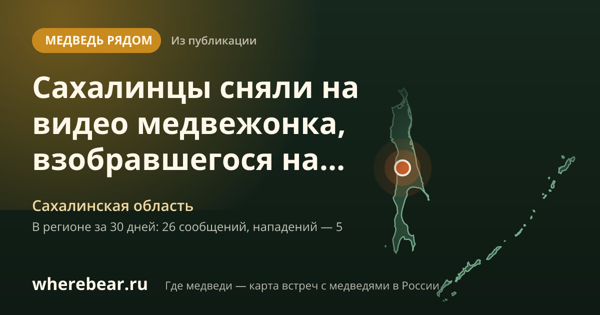 Место на карте: Сахалинская область