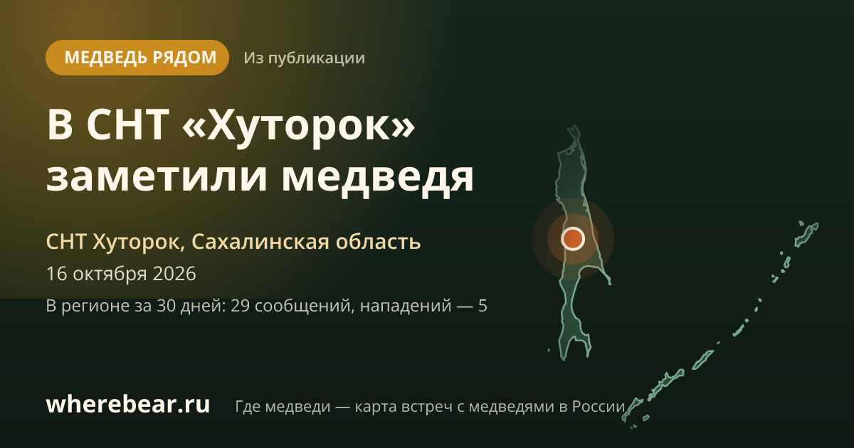 Место на карте: СНТ Хуторок, Сахалинская область