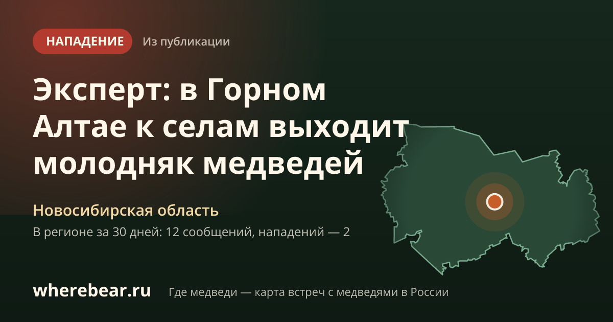 Место на карте: Новосибирская область