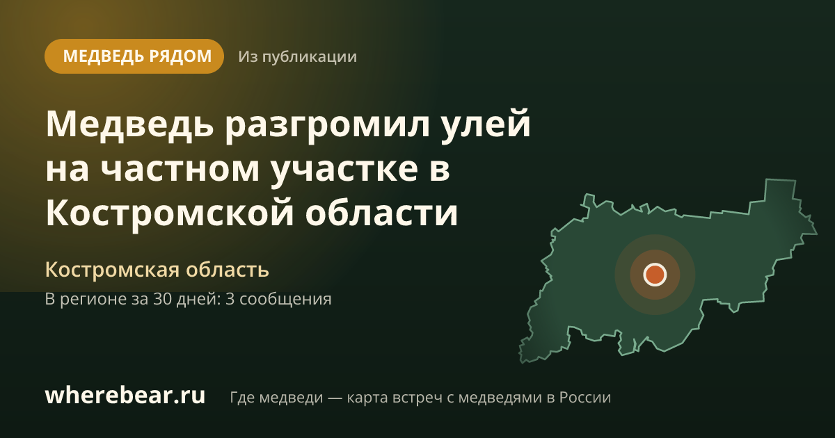 Место на карте: Костромская область