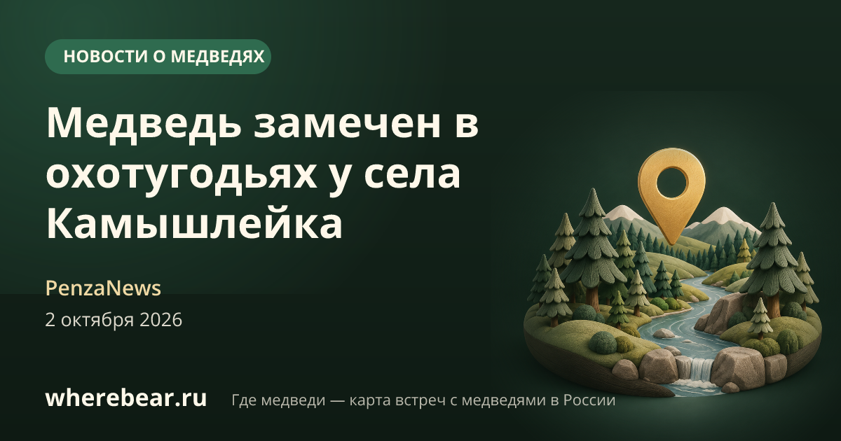Место на карте: села Камышлейка, Пензенская область