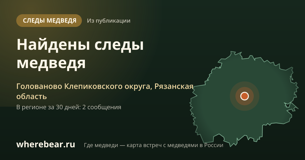 Место на карте: Голованово Клепиковского округа, Рязанская область