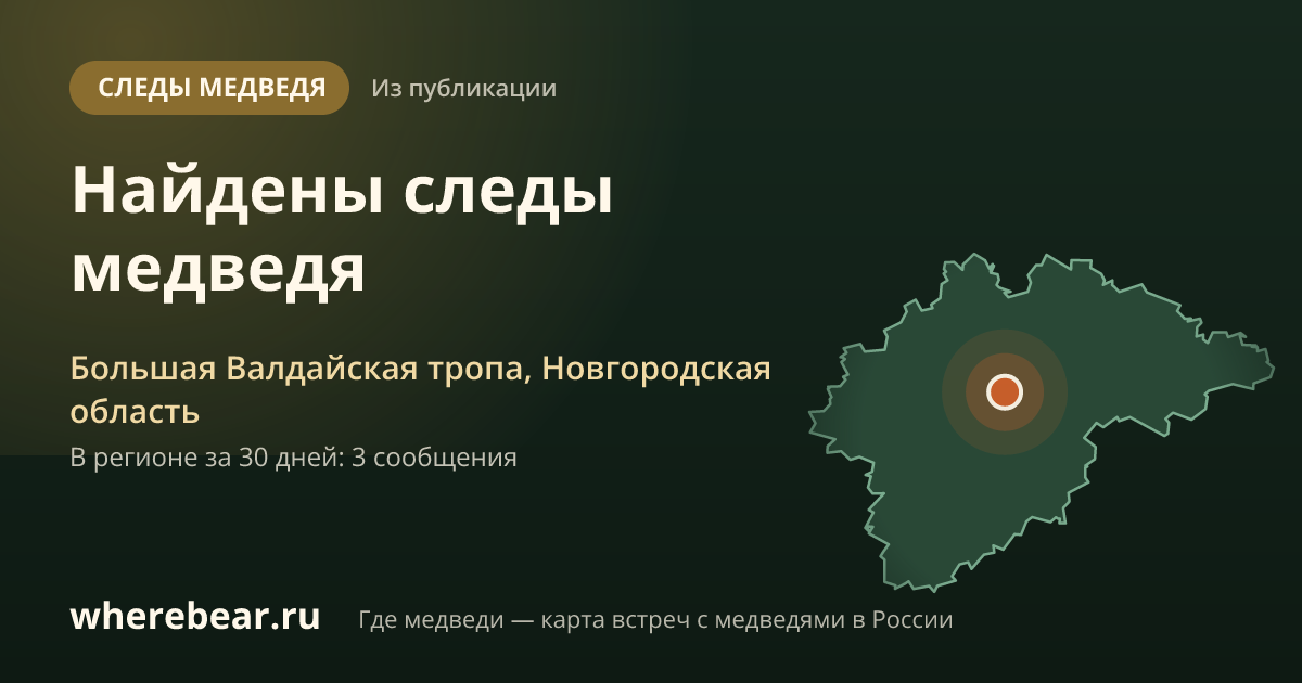 Место на карте: Большая Валдайская тропа, Новгородская область
