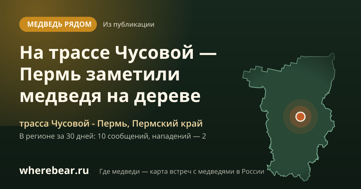 Место на карте: трасса Чусовой - Пермь, Пермский край