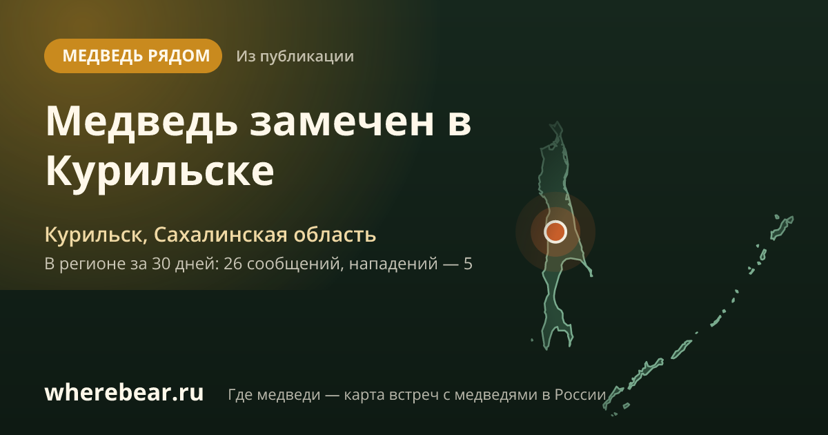 Место на карте: Курильск, Сахалинская область