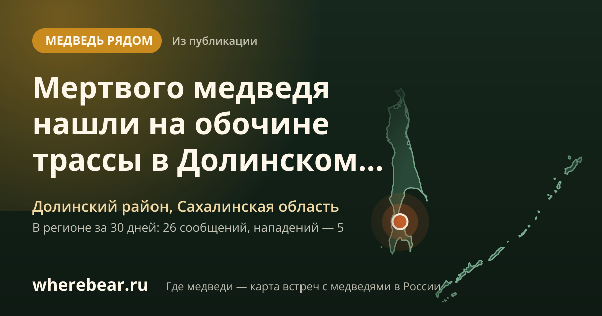 Место на карте: Долинском районе, Сахалинская область