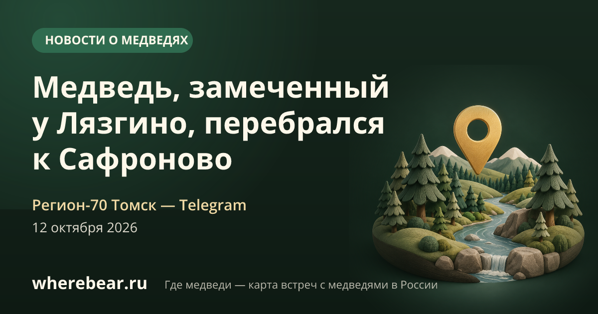 Место на карте: деревне Лязгино, Томская область