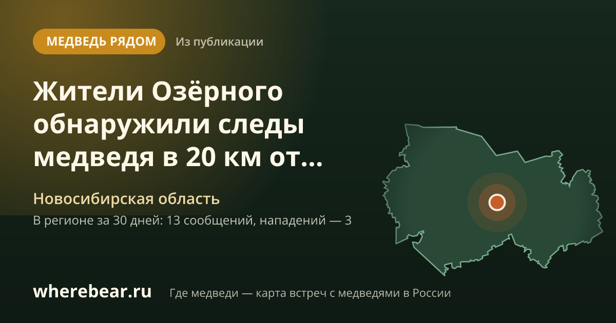 Место на карте: Новосибирская область