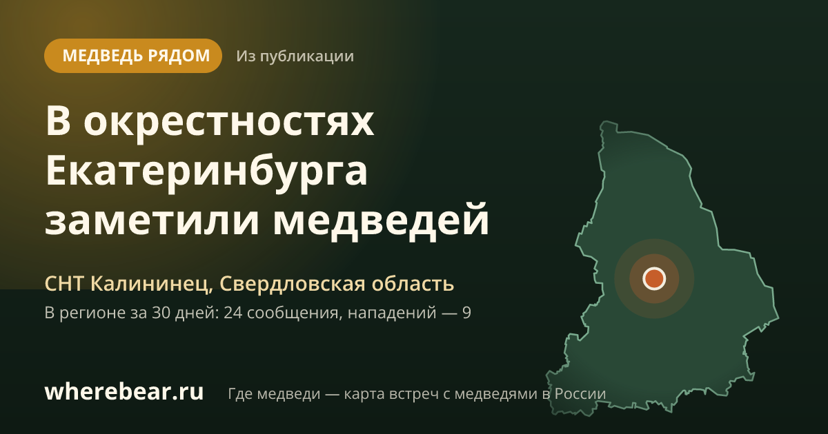 Место на карте: СНТ Калининец, Свердловская область