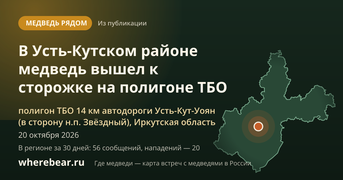 Место на карте: полигон ТБО 14 км автодороги Усть-Кут-Уоян (в сторону н.п. Звёздный), Иркутская область