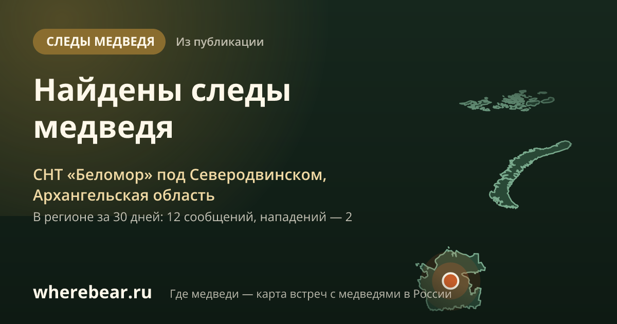 Место на карте: СНТ «Беломор» под Северодвинском, Архангельская область